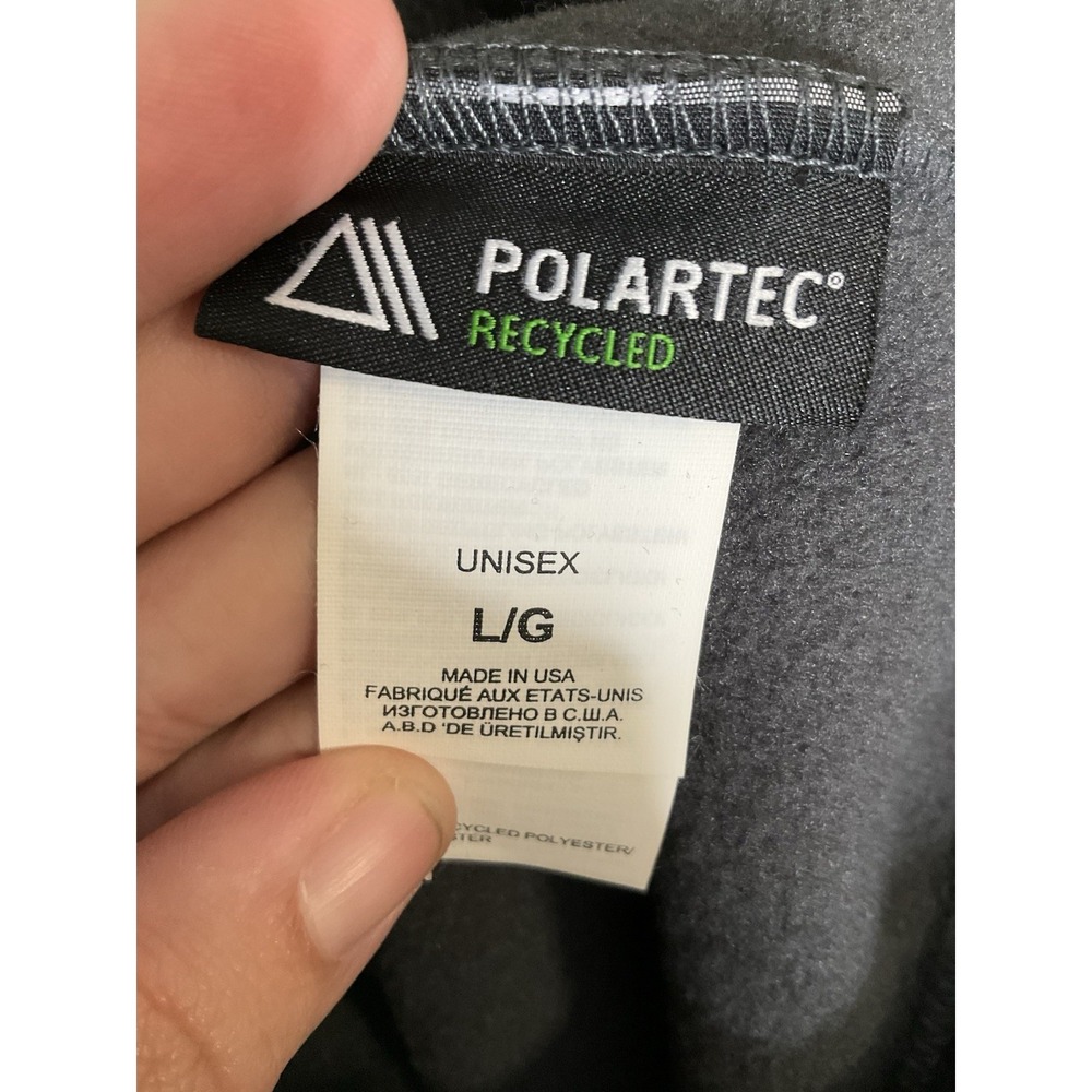 North Face Fleece Beanie Hat Gray Unisex Sz Large Polartec - Picture 3 of 3